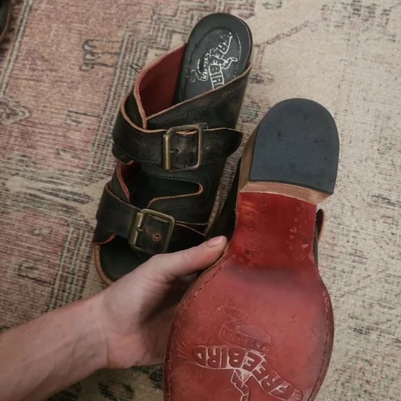 Freebird by Steven Black Leather Buckle Sandals - 7 PAIR BUNDLE - Picture 6 of 12